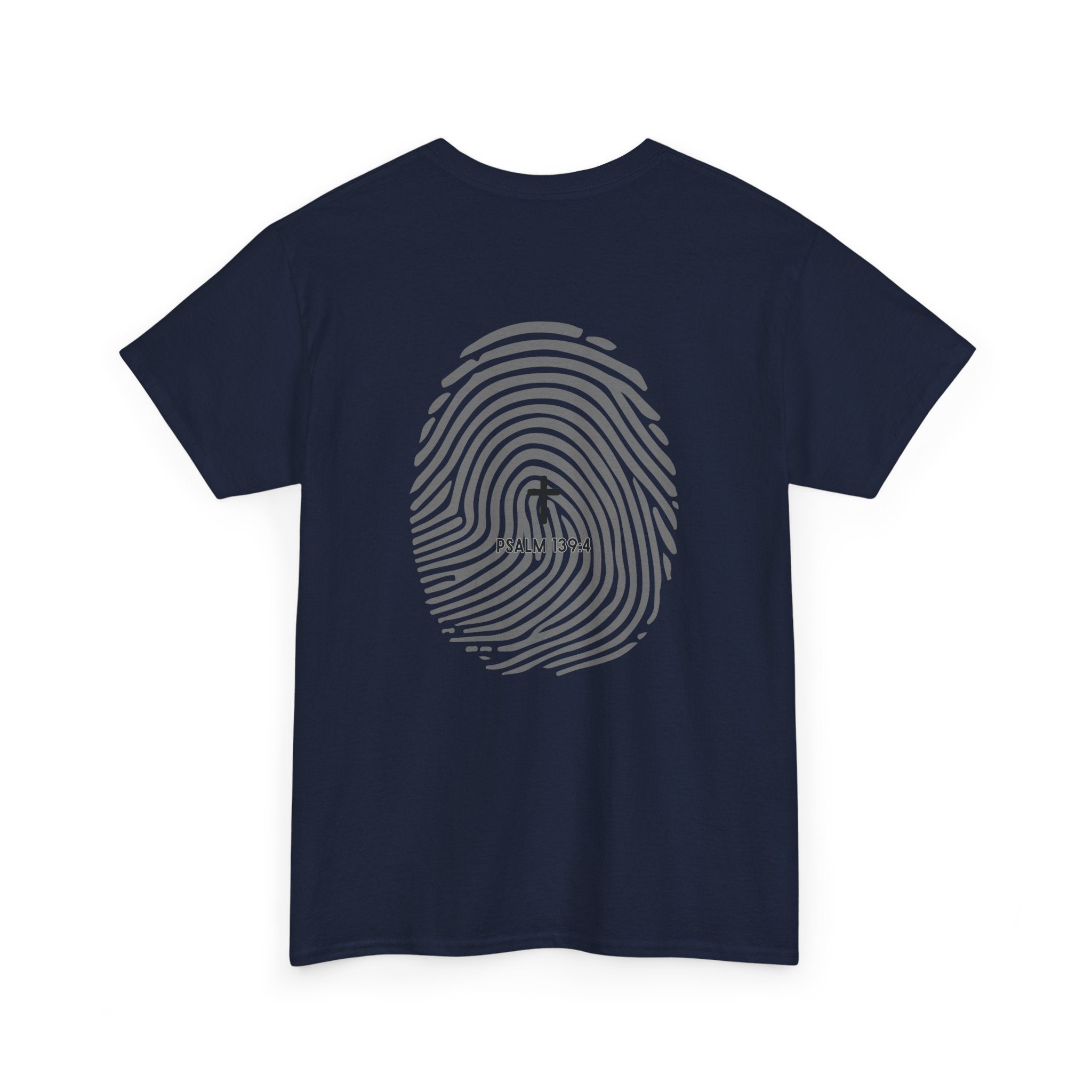 Fingerprint Graphic Tee — Minimalist Identity T‑Shirt
