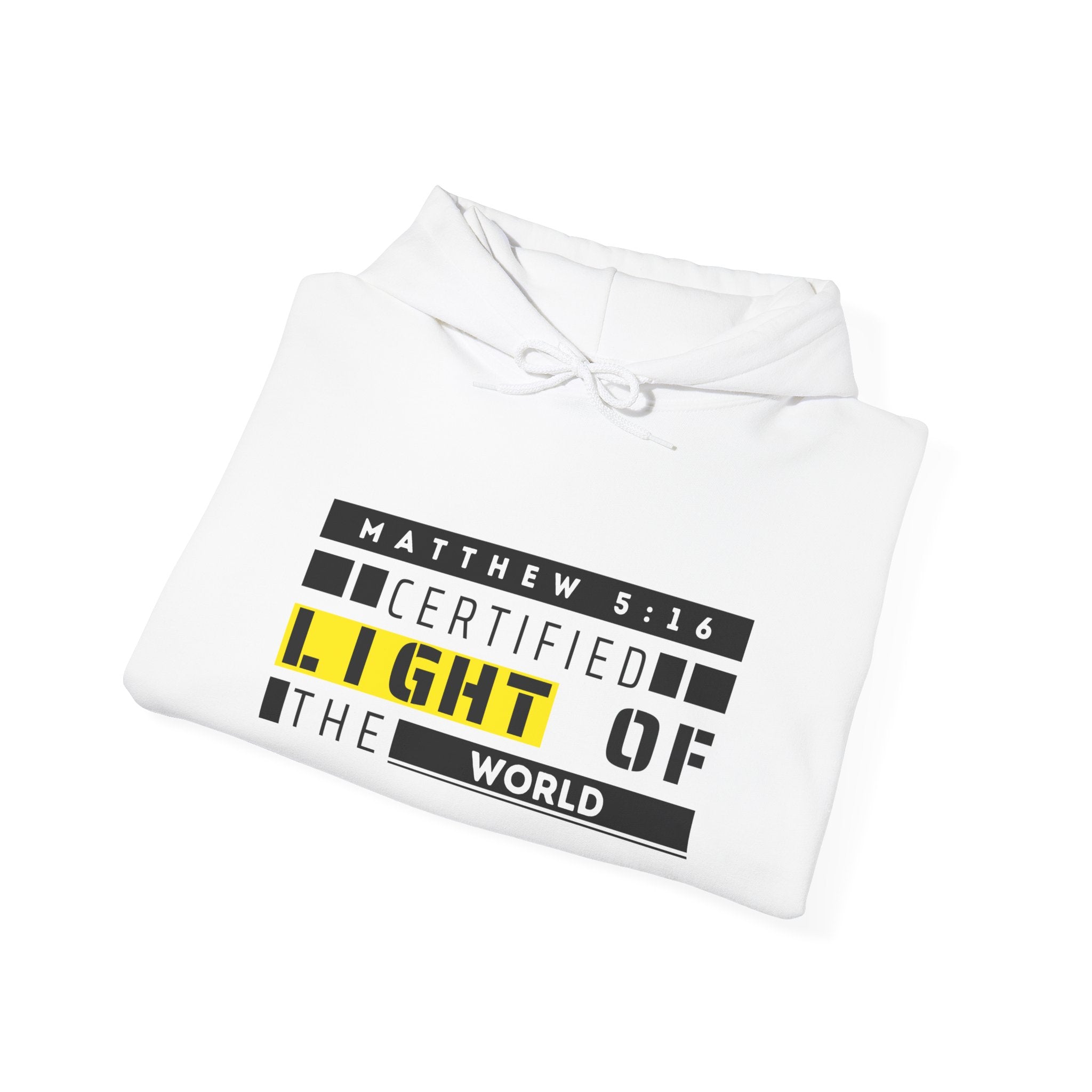 Hoodie - "Certified Light of the World" Christian Hoodie