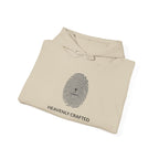 Heavenly Crafted Hoodie — Minimal Fingerprint Graphic Hooded Sweatshirt