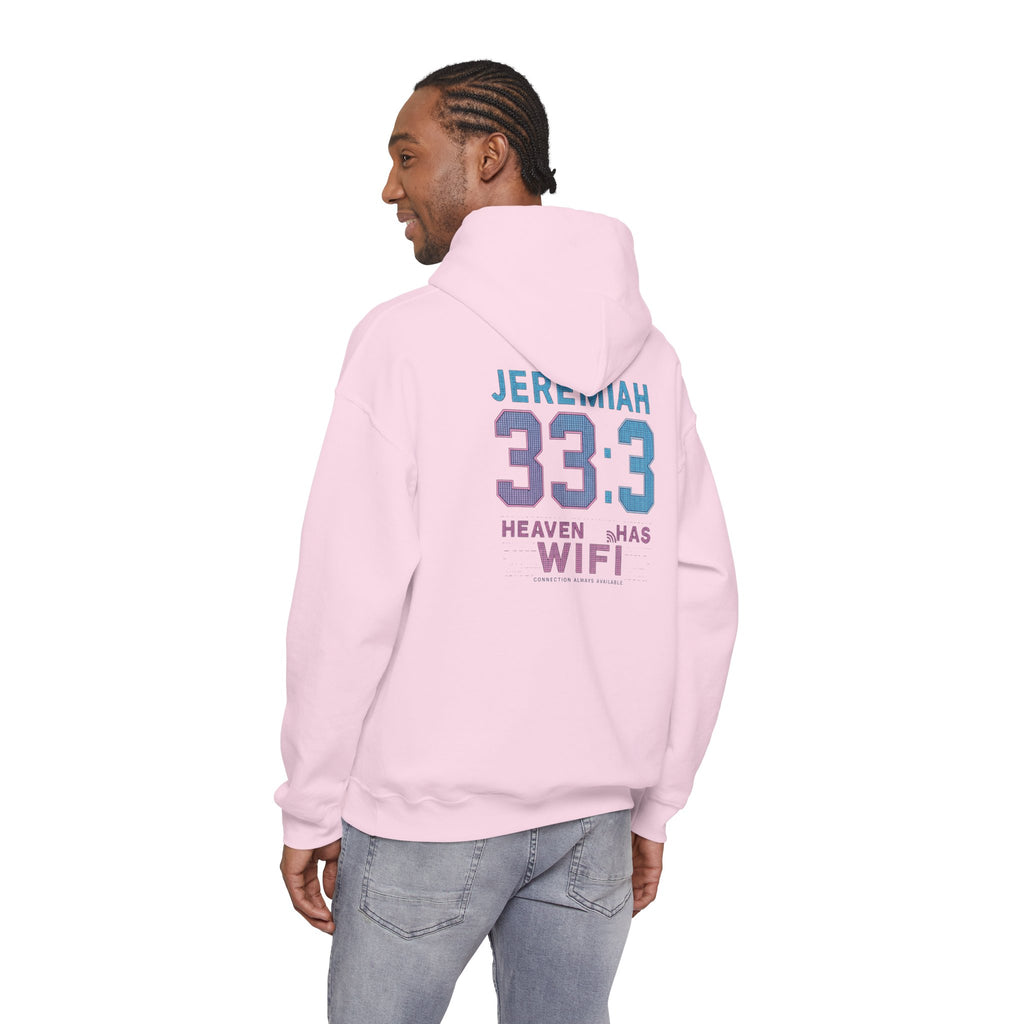 Jeremiah 33:3 "Heaven Has WiFi" Graphic Hoodie – Christian Faith Pullover