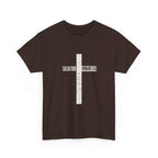 Christian Cross T-Shirt — "Salvation Romans 5:8" Faith Tee