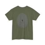 Fingerprint Graphic Tee — Minimalist Identity T‑Shirt