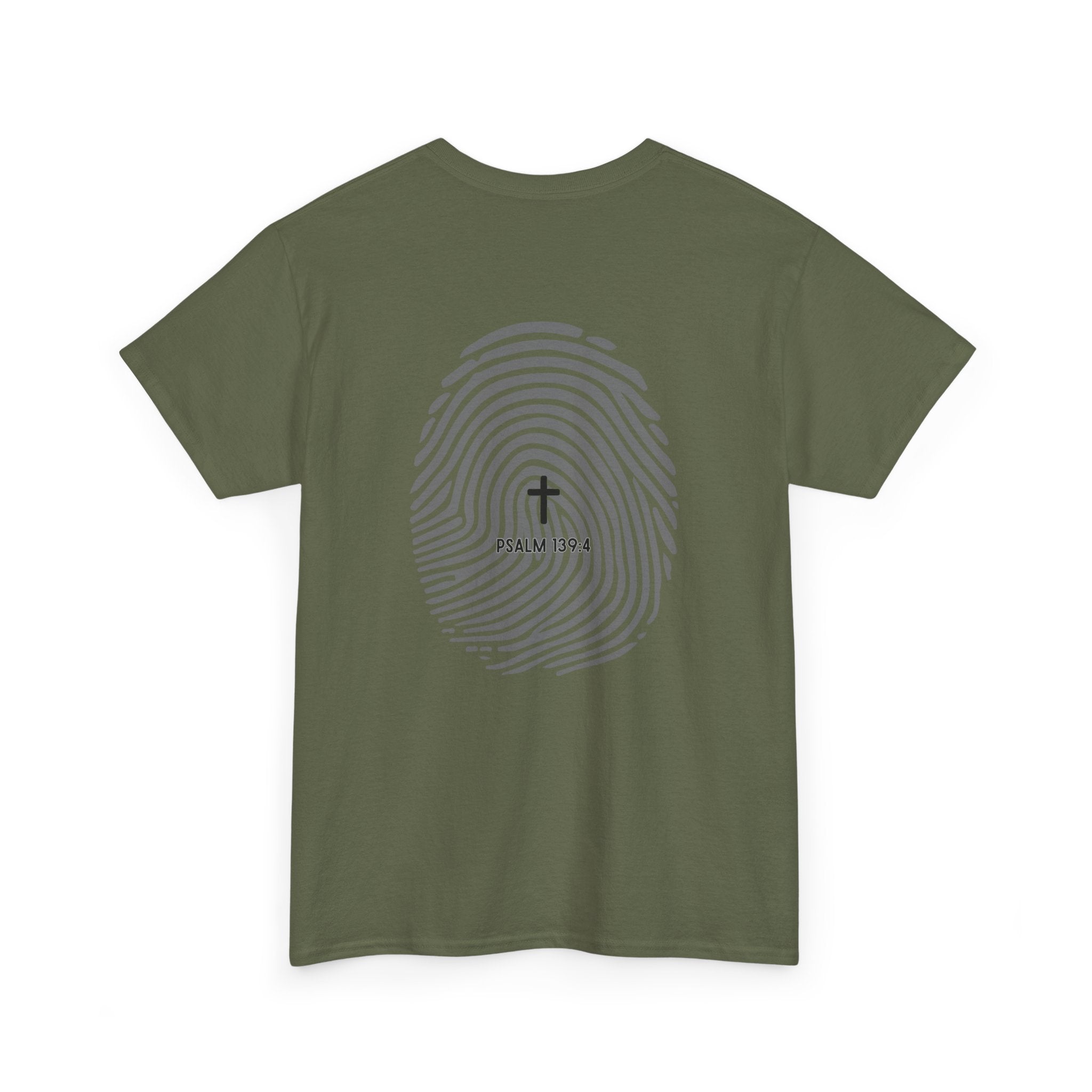 Fingerprint Graphic Tee — Minimalist Identity T‑Shirt