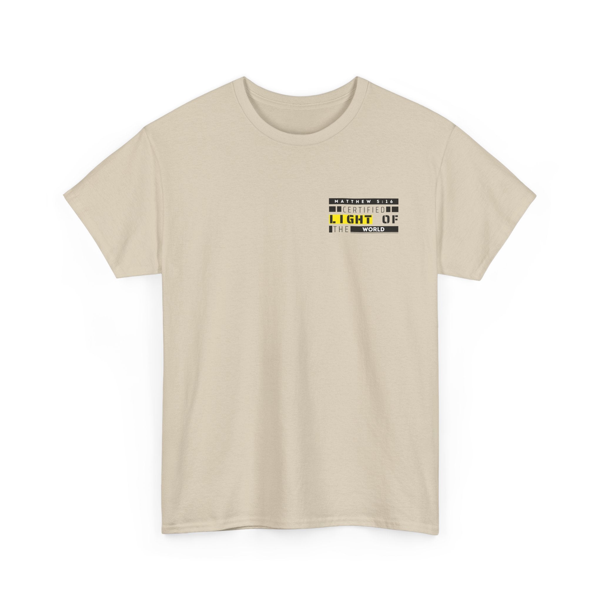 Minimalist "Light of My Life" Tee — Small Chest Script Graphic