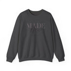 Minimalist Crewneck Sweatshirt "Made New" Pullover, Inspirational Christian Clothing, Aesthetic Daily Reminder Sweatshirt