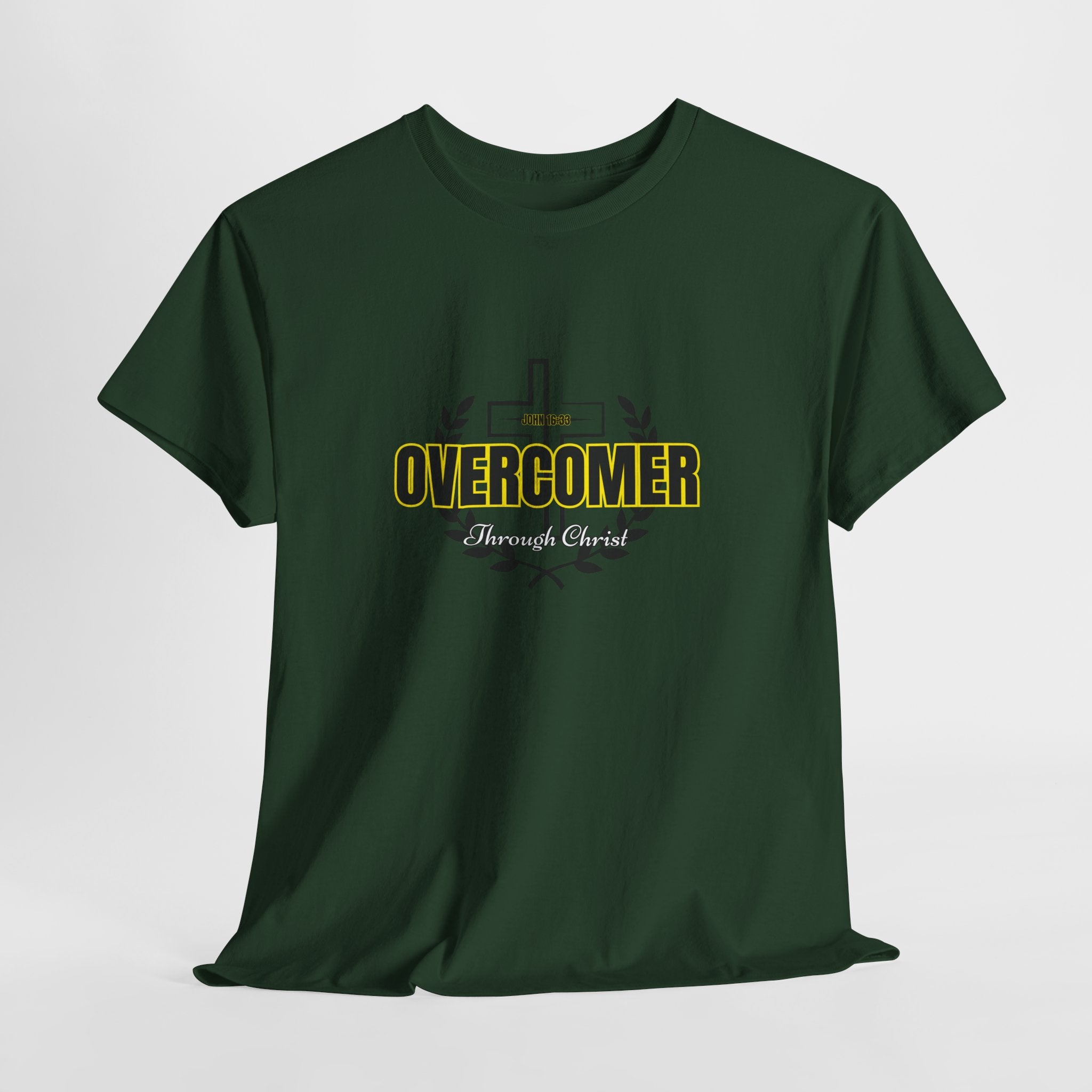 Overcomer Cross T-Shirt — Inspirational Christian Faith Tee