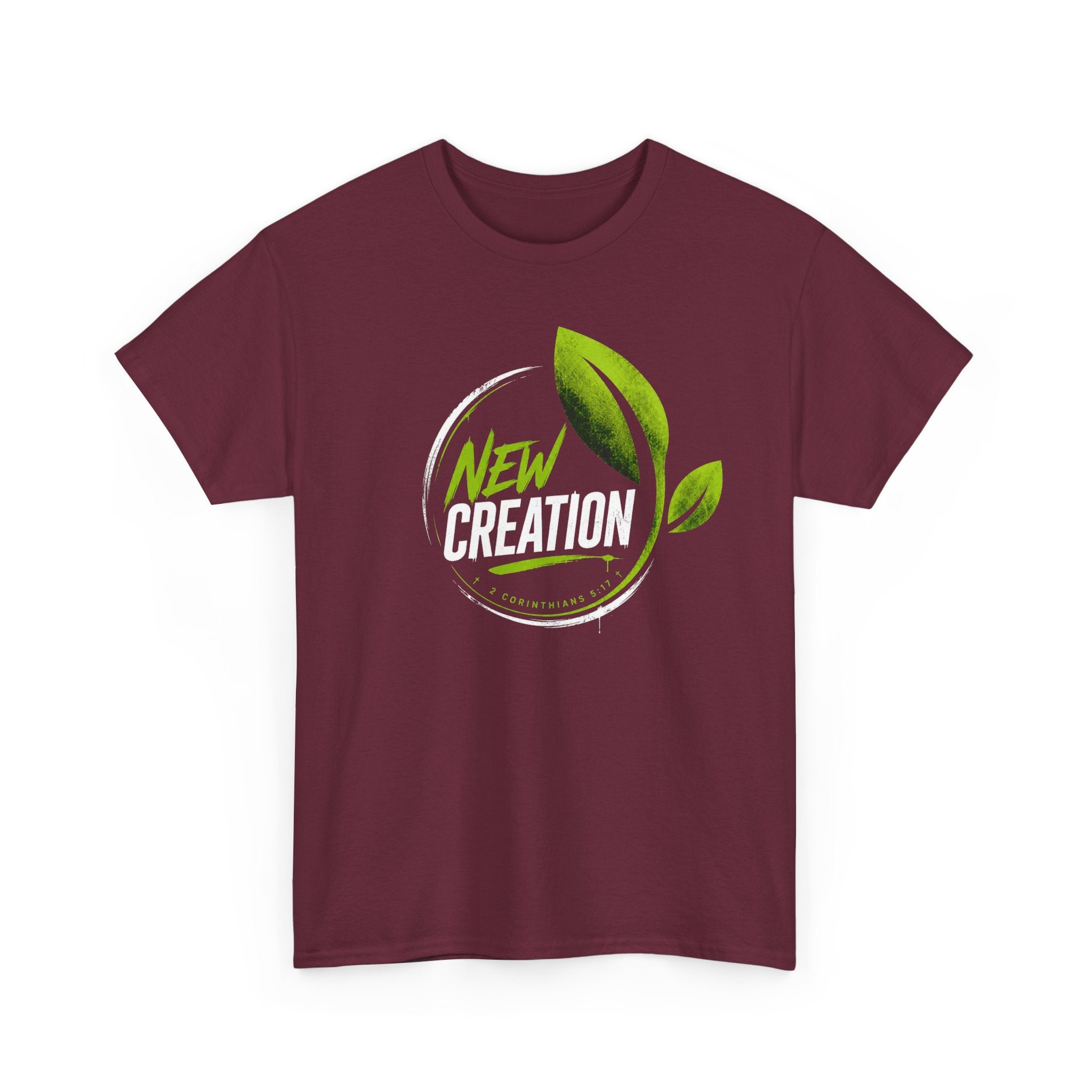 New Creation T-Shirt — Green Leaf Faith Tee