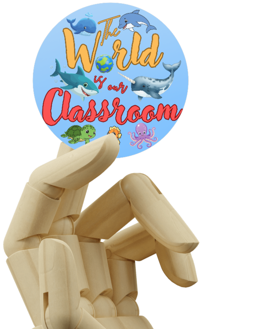 The World Is Our Classroom Homeschool Sticker – Charlotte Mason Inspired Education Decal - The Mighty Ocean Creatures