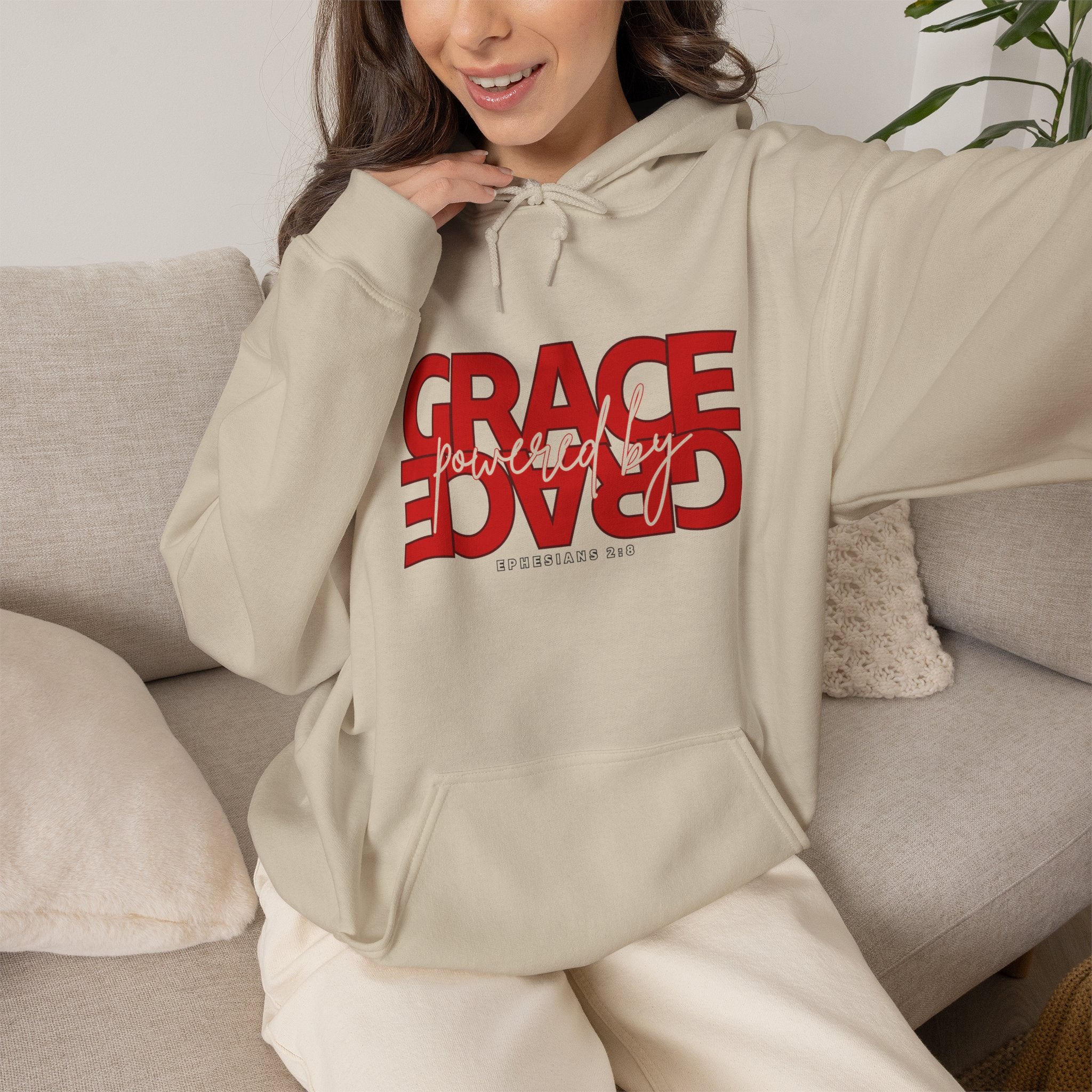 Grace Reversed Hoodie — Faith-Inspired Graphic Sweatshirt