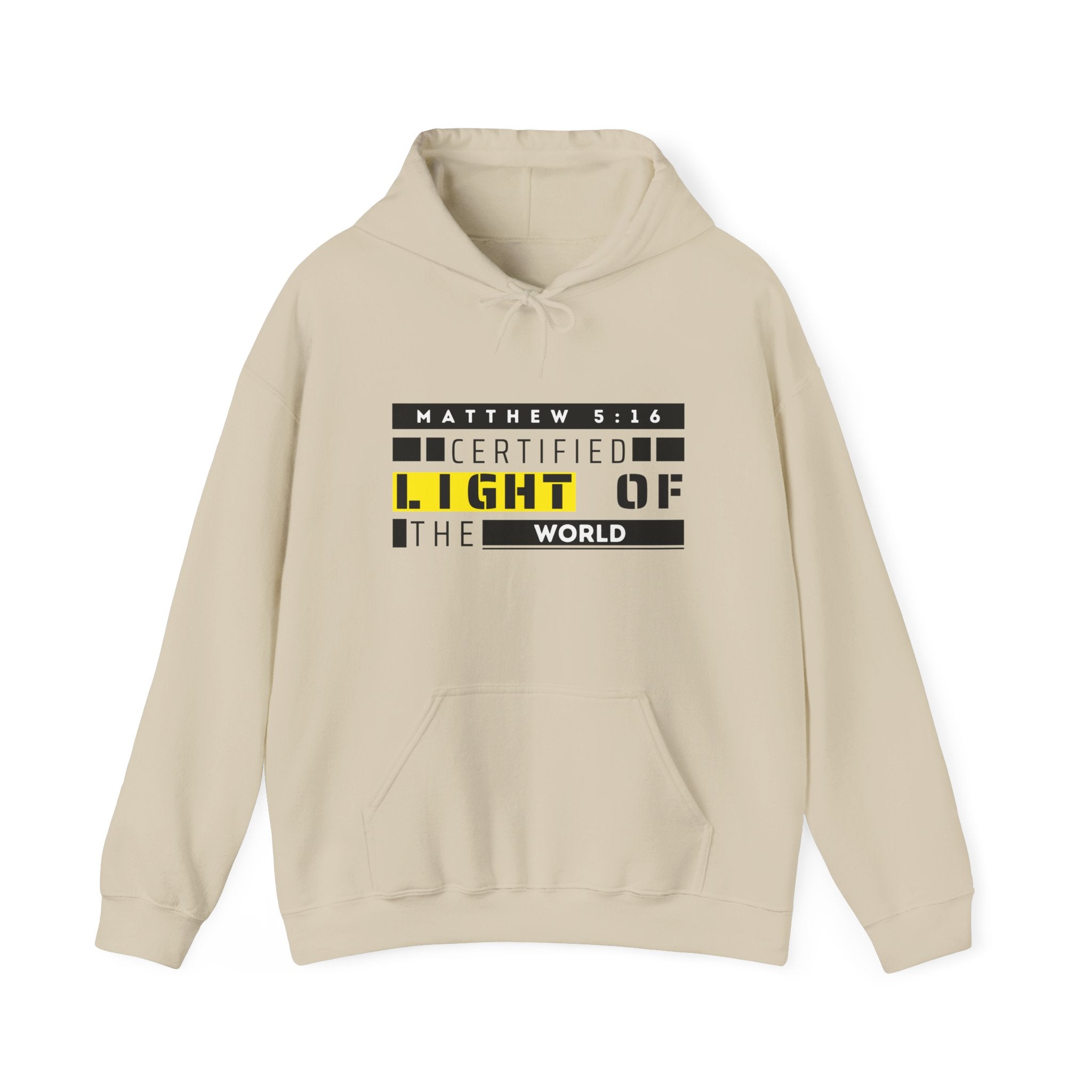 Hoodie - "Certified Light of the World" Christian Hoodie