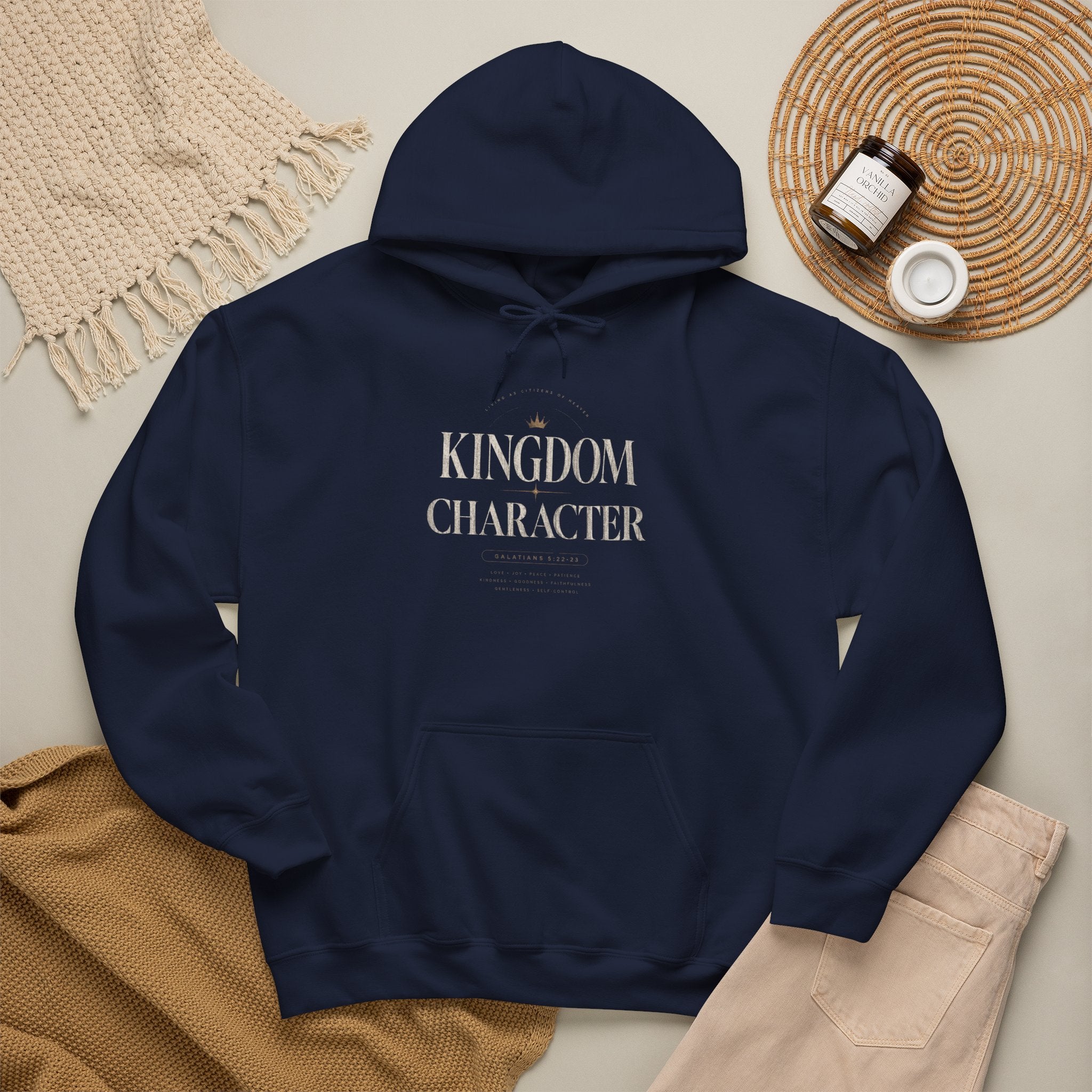 Kingdom Character Hoodie – Faith-Based Inspirational Black Pullover