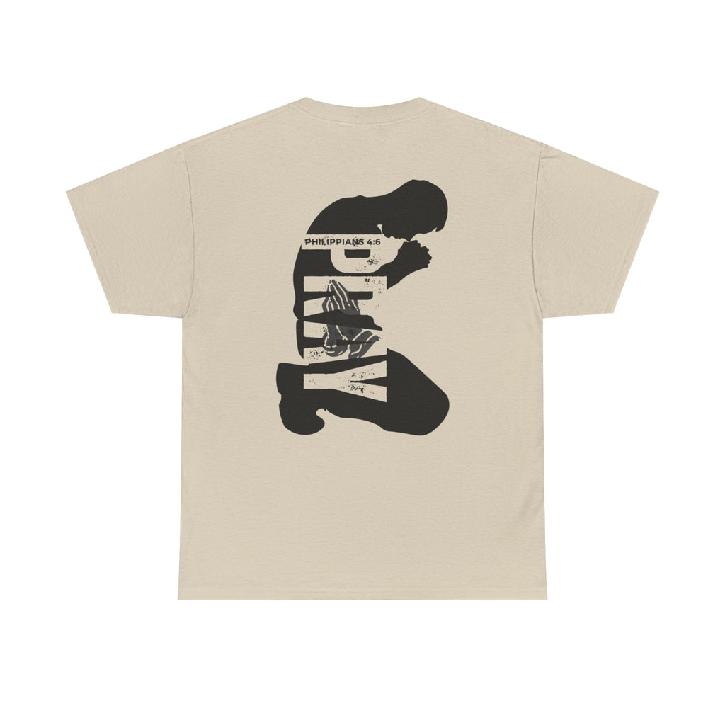Pray More Tee — "Pray More, Panic Less" Christian Graphic T-Shirt