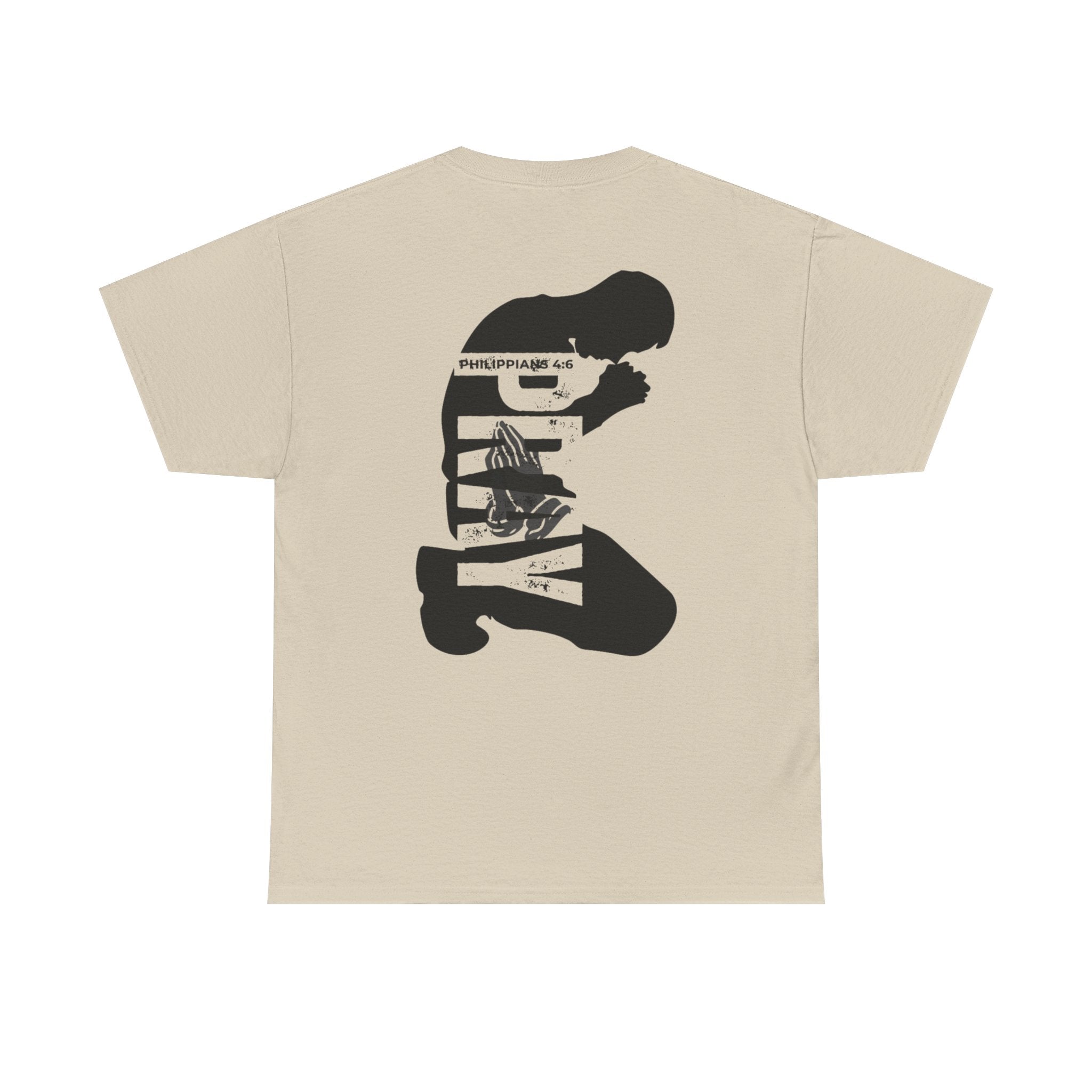 Pray More Tee — "Pray More, Panic Less" Christian Graphic T-Shirt