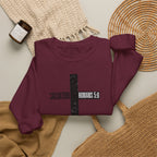 Christian Crewneck Sweatshirt "Salvation" Romans 5:8 Pullover, Jesus Cross Apparel, Faith Grace Graphic Sweatshirt