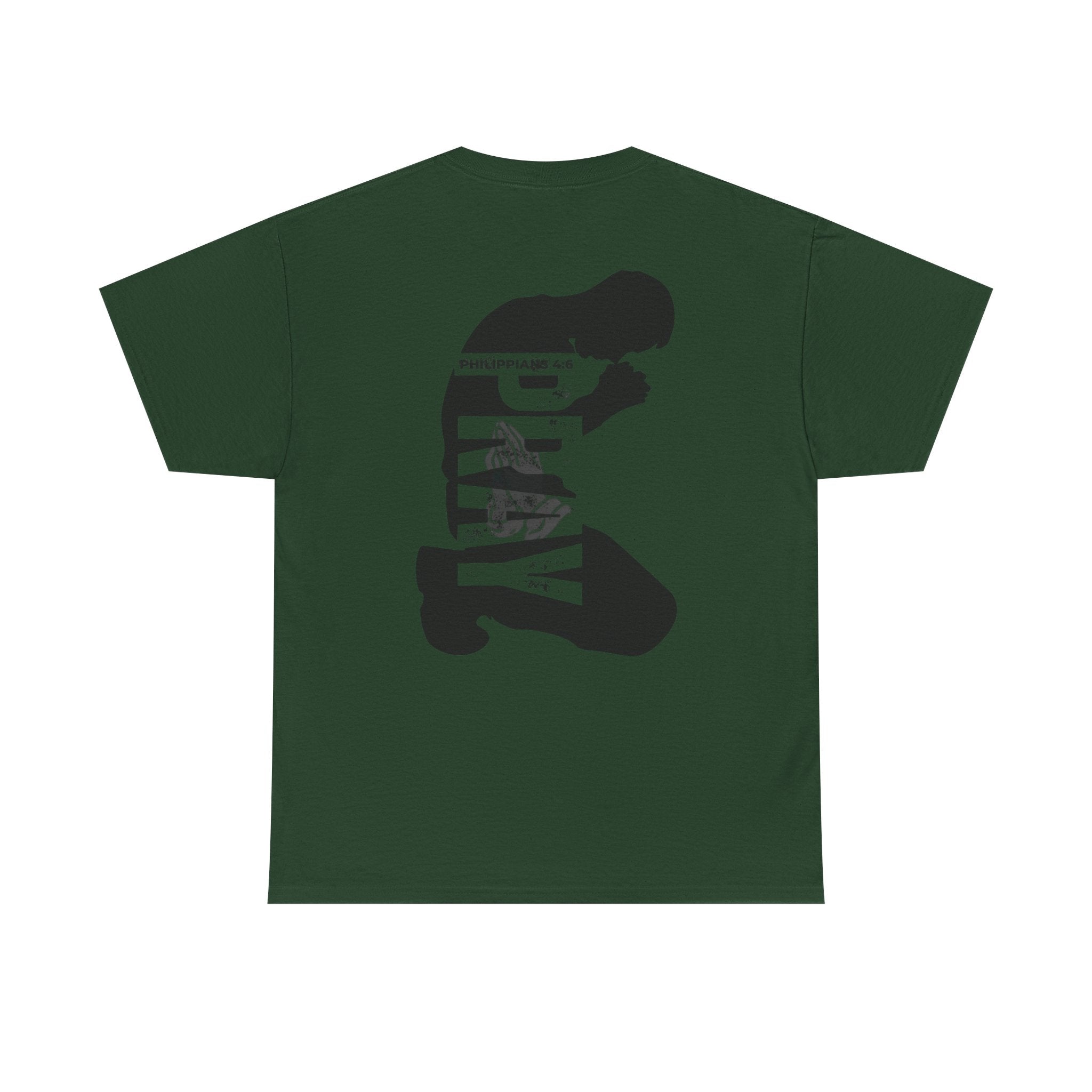 Pray More Tee — "Pray More, Panic Less" Christian Graphic T-Shirt