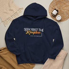 Seek First the Kingdom Hoodie - Christian Faith Scripture Sweatshirt (Matthew 6:33)
