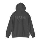 Inspirational Hoodie "Made New" Back Print Pullover, Christian Faith Sweatshirt, Minimalist Graphic Streetwear