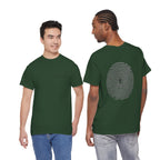 Fingerprint Graphic Tee — Minimalist Identity T‑Shirt