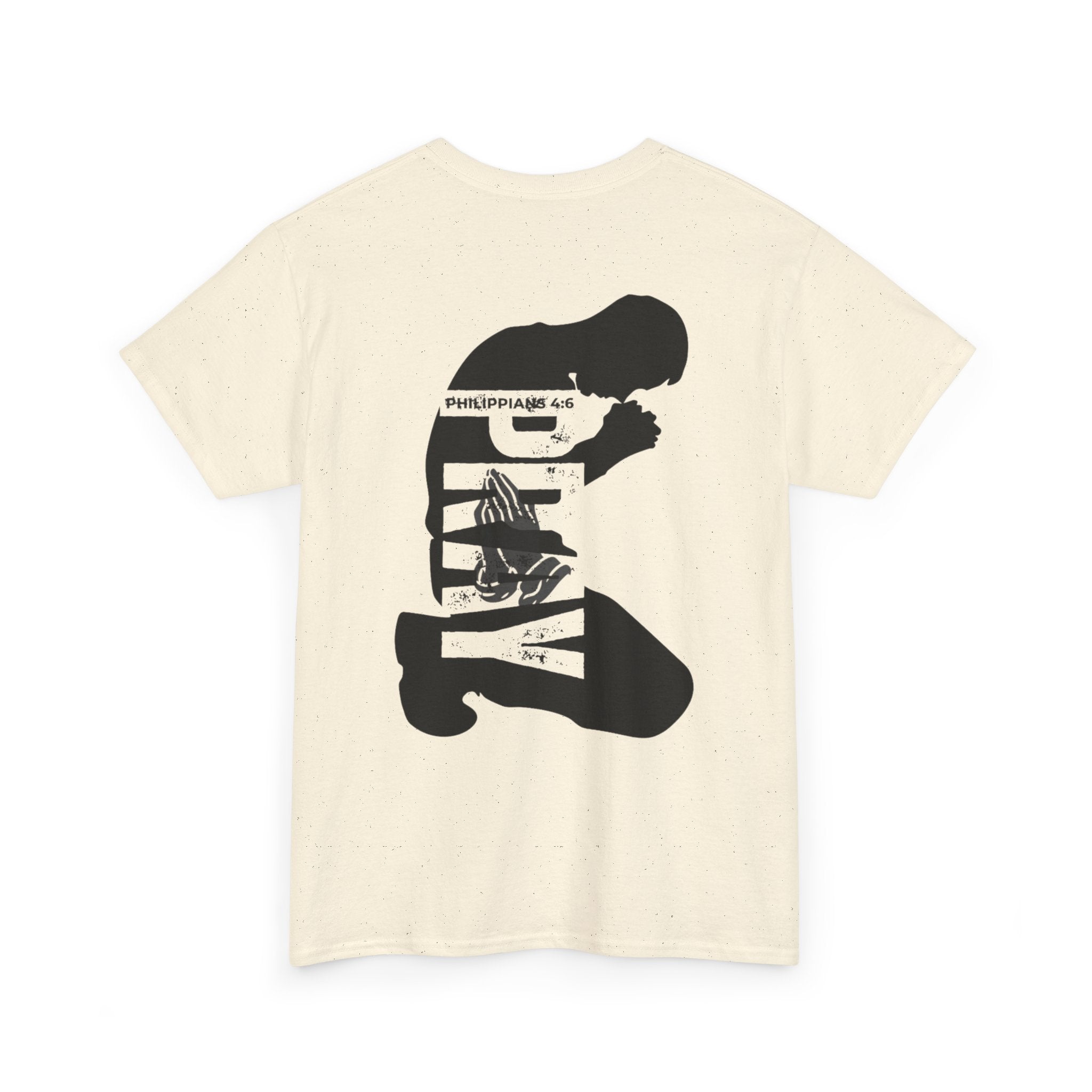 Pray More Tee — "Pray More, Panic Less" Christian Graphic T-Shirt