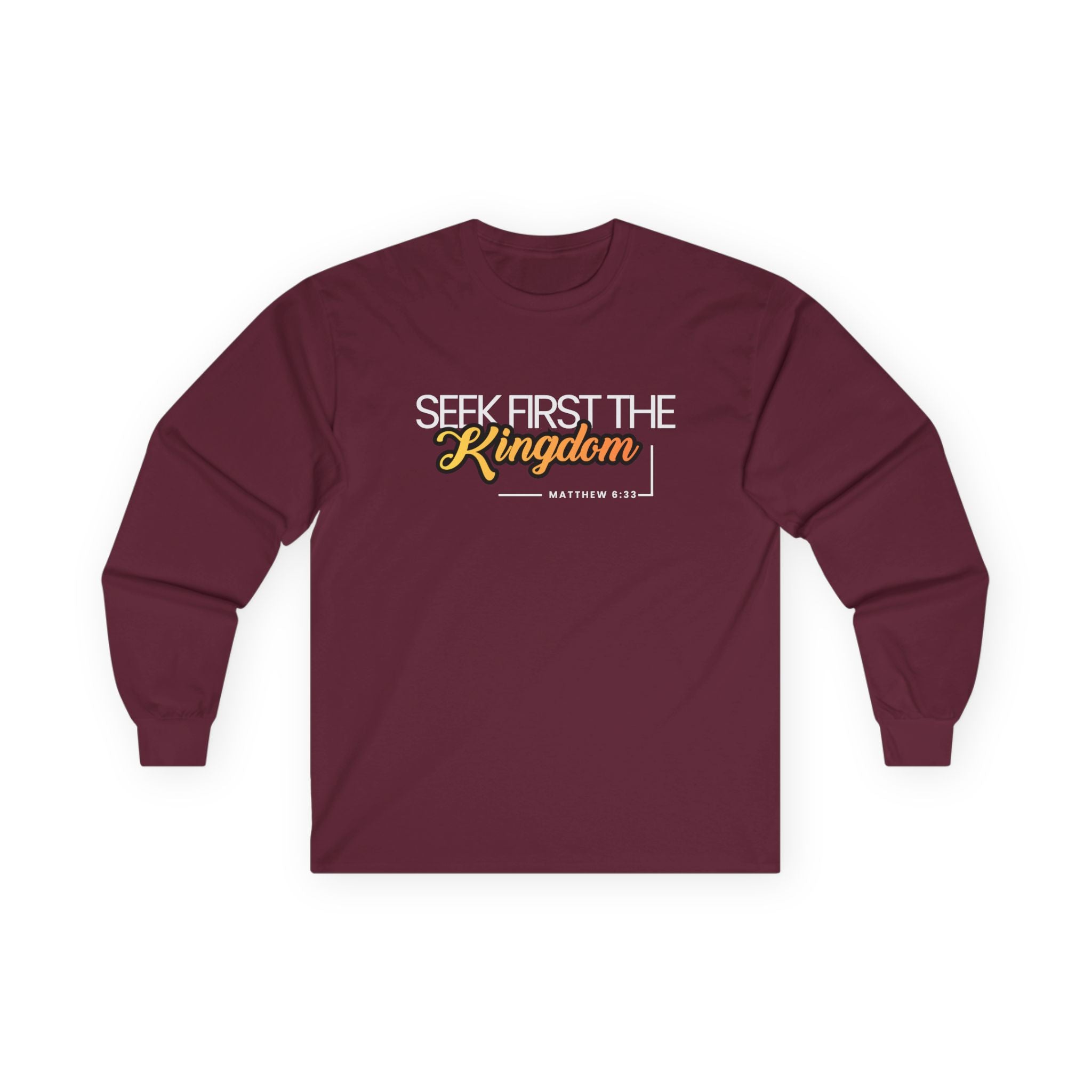 Seek First the Kingdom Long Sleeve Christian Tee
