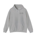 Minimal 'Pray More, Panic Less' Hoodie — Monochrome Graphic Back Print