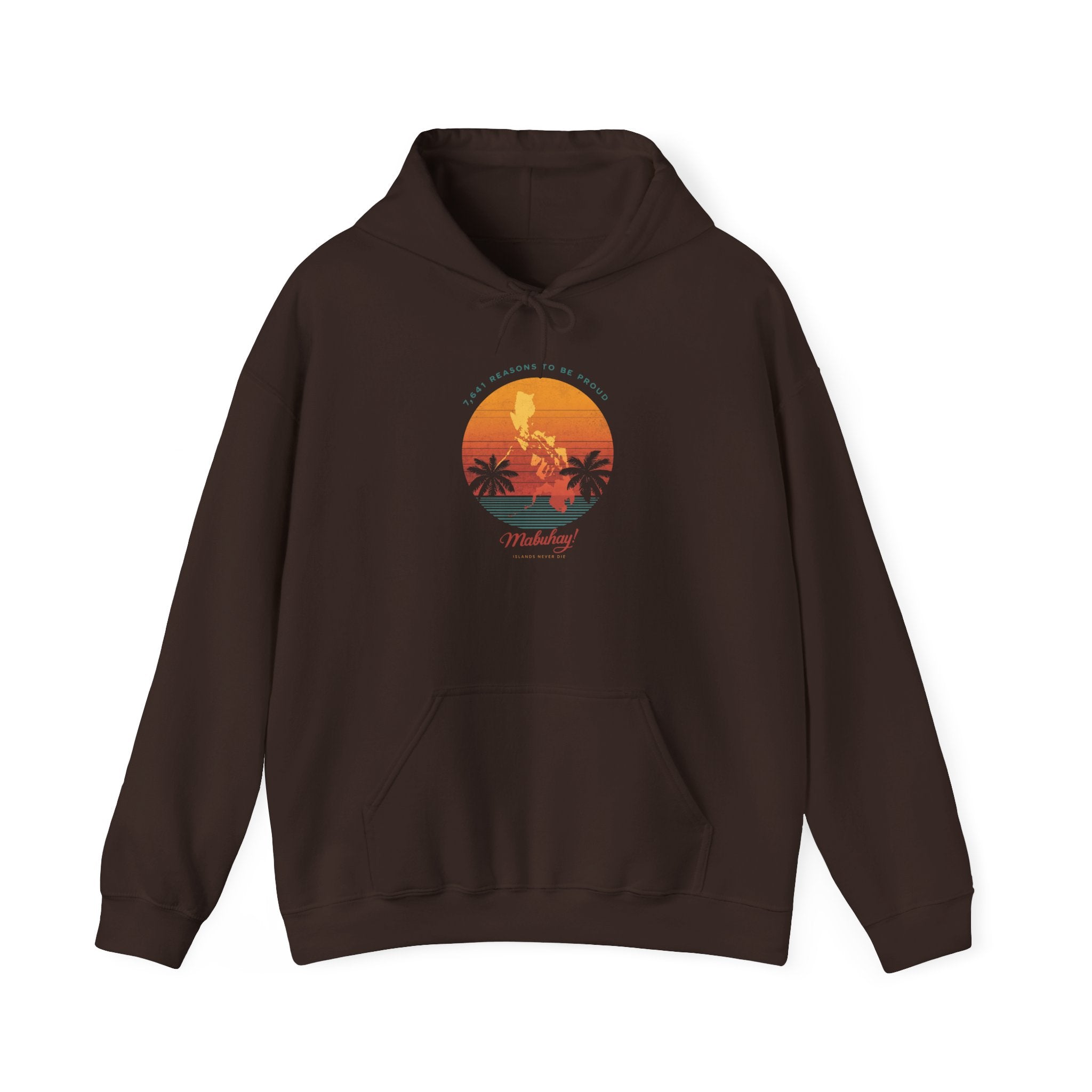 Hoodie • Mabuhay Sunset Palm Graphic — "Philippines" Retro Beach Vibes
