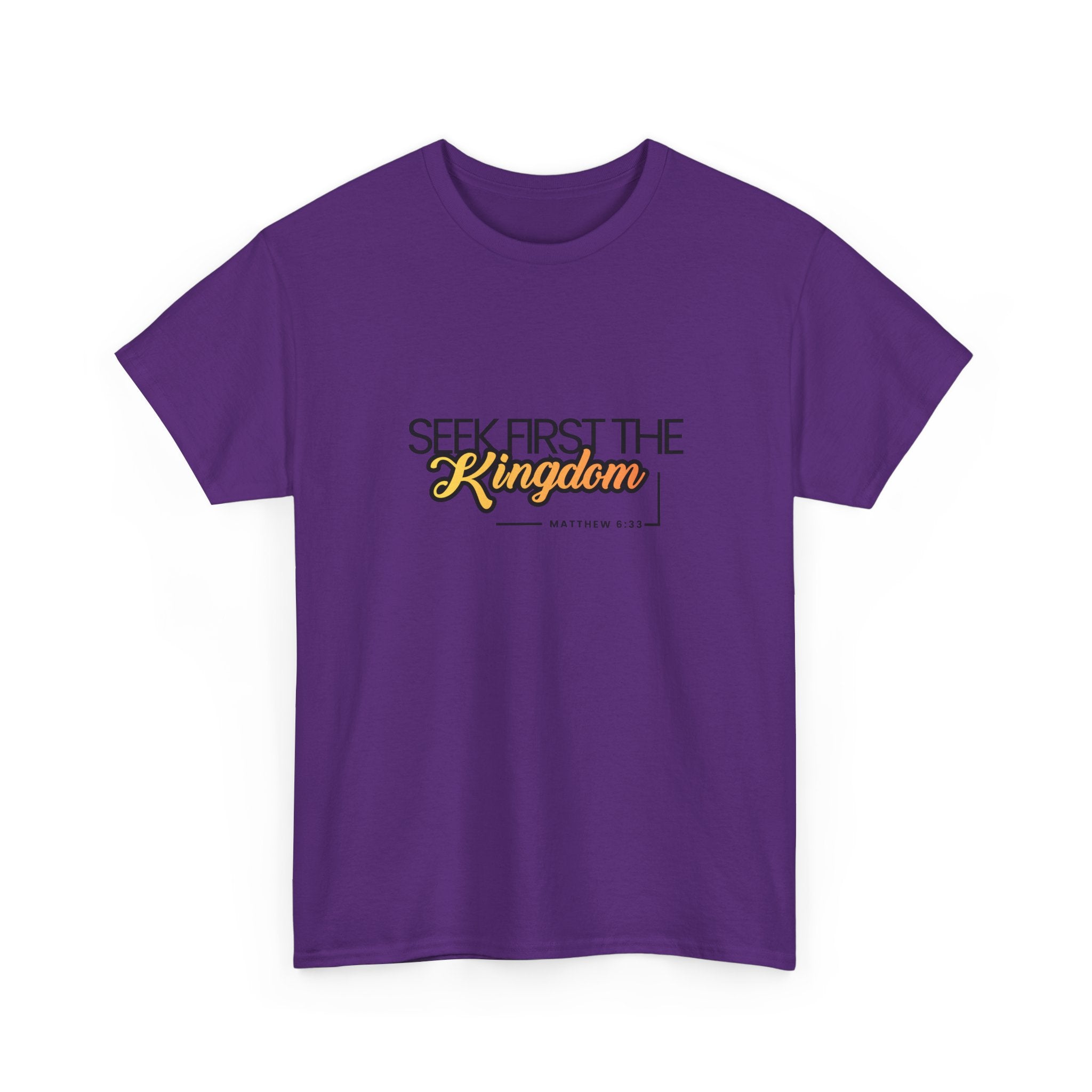Seek First the Kingdom Tee — Christian Faith Graphic T-Shirt (Matthew 6:33)