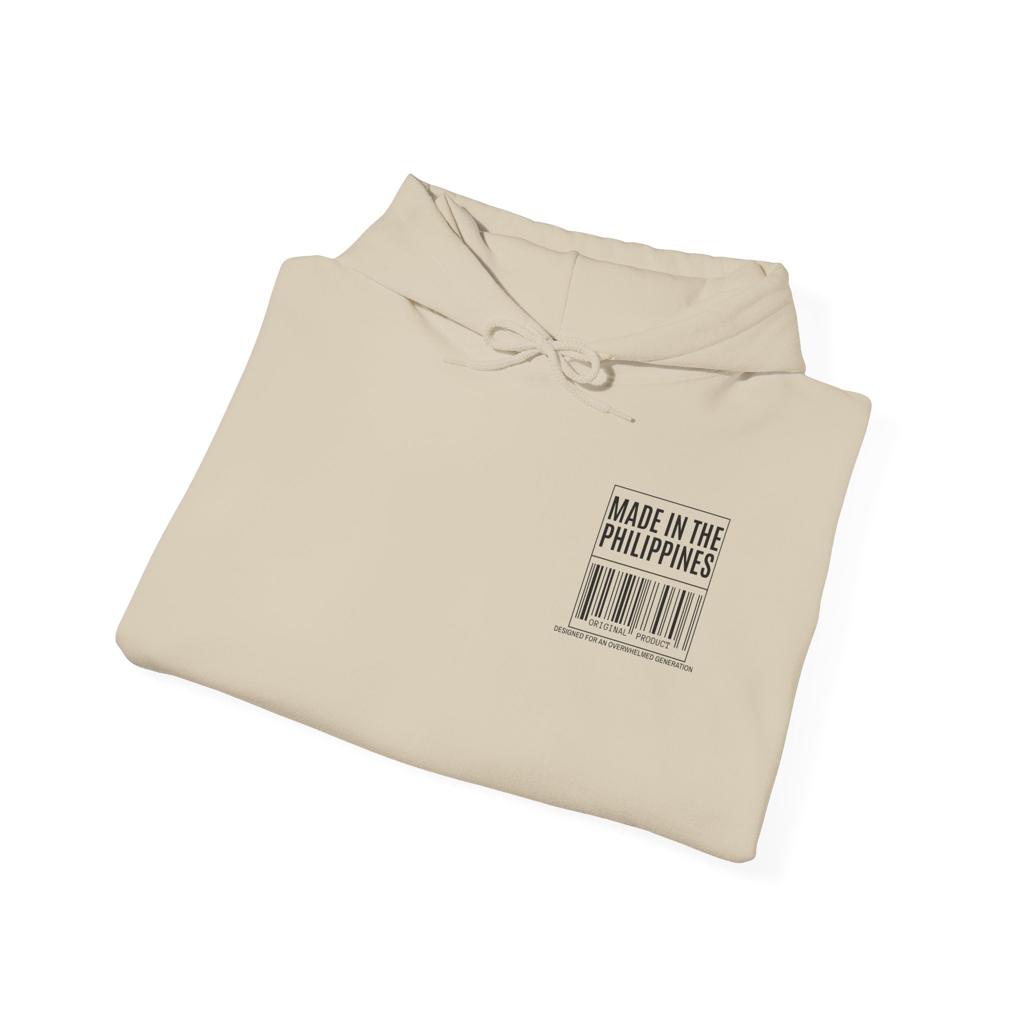 Made in the Philippines Hoodie — Barcode Graphic Back Print