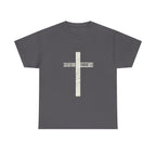 Christian Cross T-Shirt — "Salvation Romans 5:8" Faith Tee
