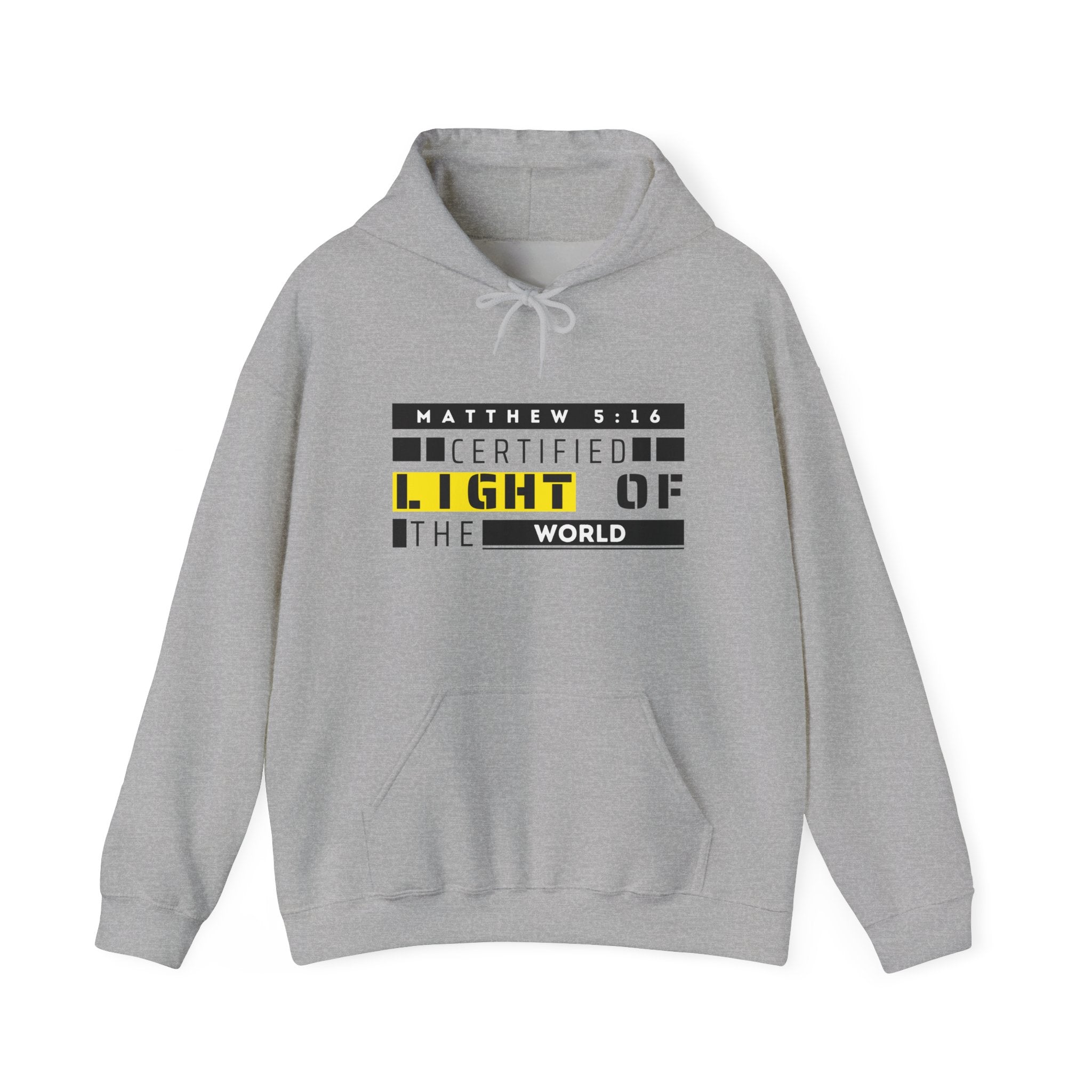 Hoodie - "Certified Light of the World" Christian Hoodie