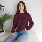 Inspirational Crewneck Sweatshirt "Fear is a Liar" Pullover, Positive Mindset Apparel, Motivational Faith Graphic Sweatshirt