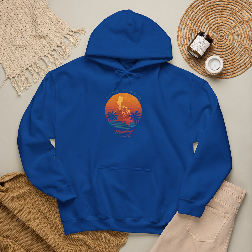 Hoodie • Mabuhay Sunset Palm Graphic — "Philippines" Retro Beach Vibes