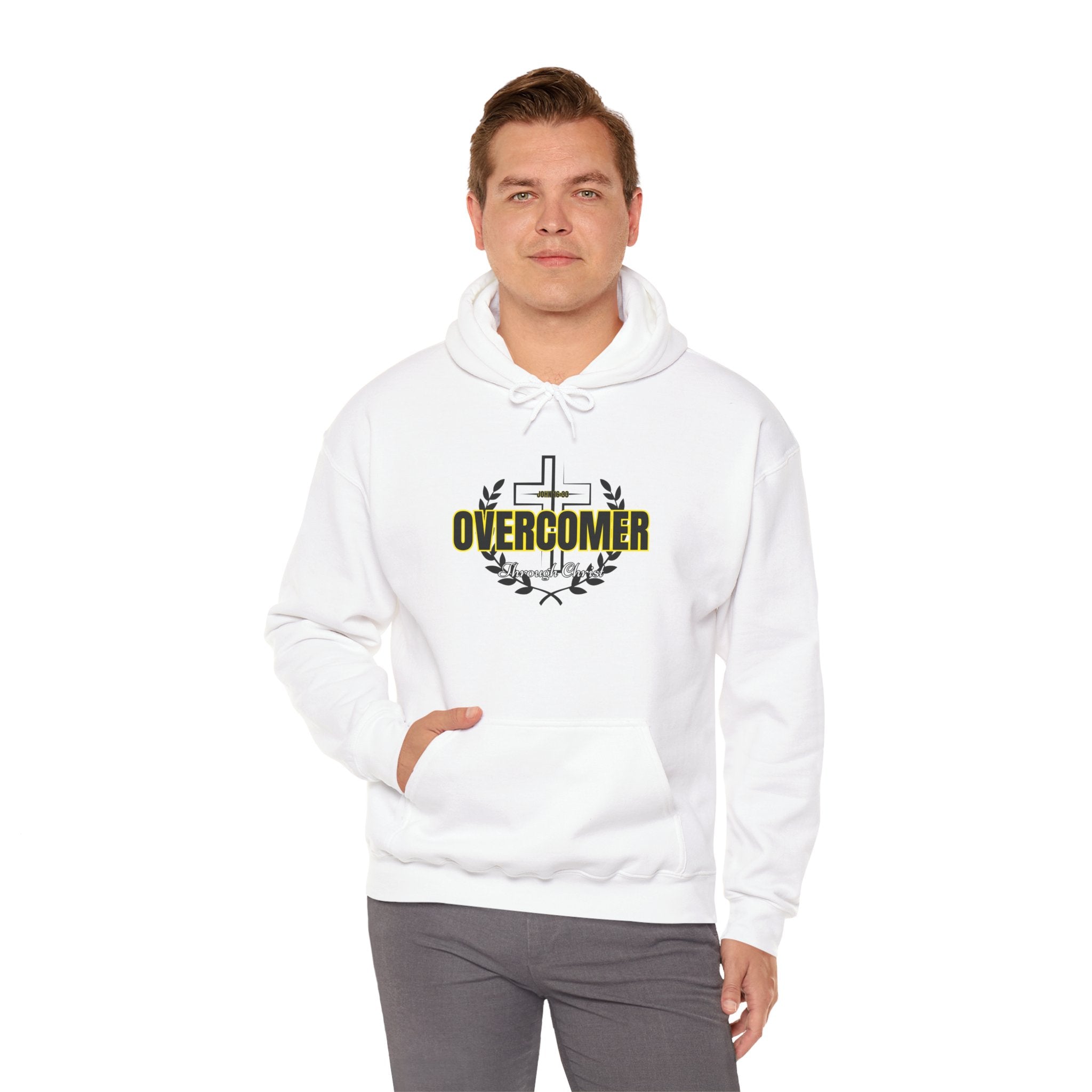 Overcomer Cross Hoodie – Faith-Based Christian Pullover