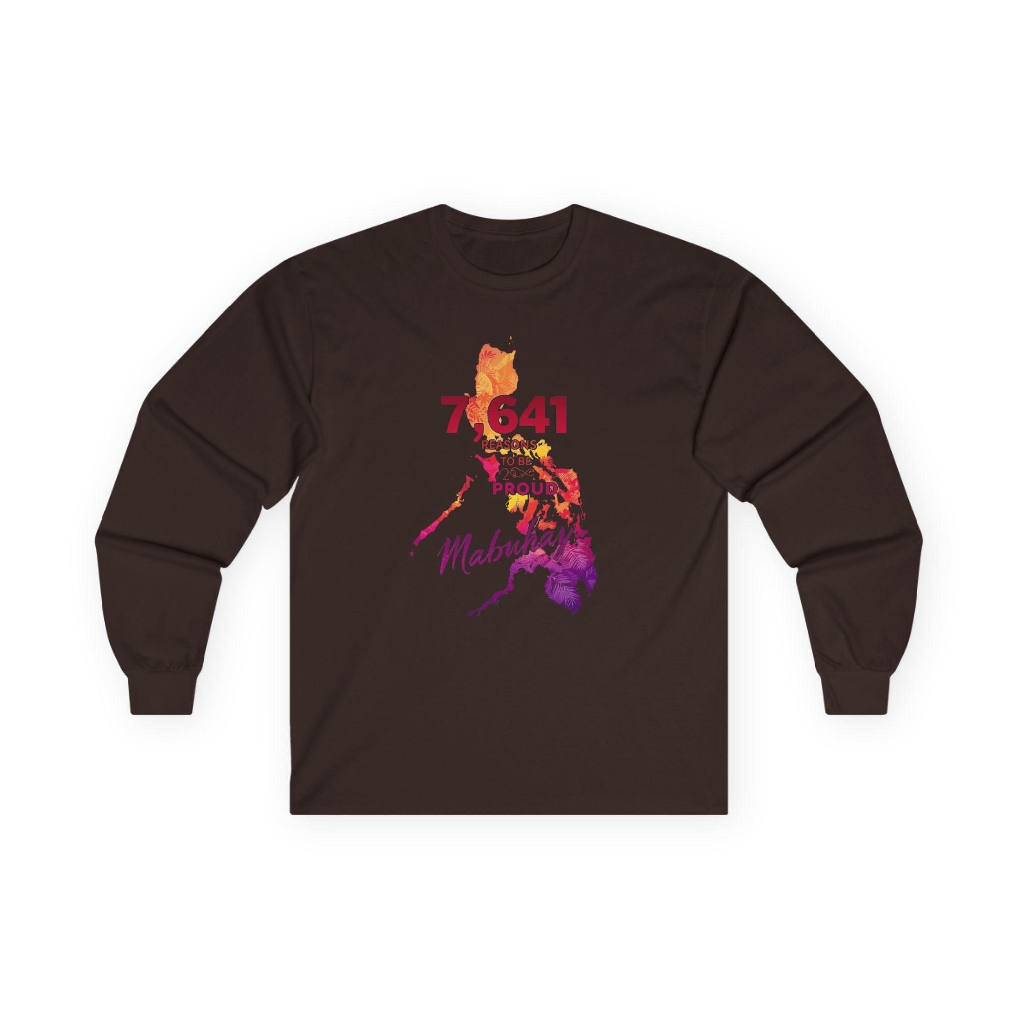 Philippines Map '7,641 Proudly Pinoy' Long Sleeve Tee