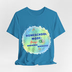 Homeschool Mode Tee — "Always On" Watercolor Kids & Parent Homeschool Shirt
