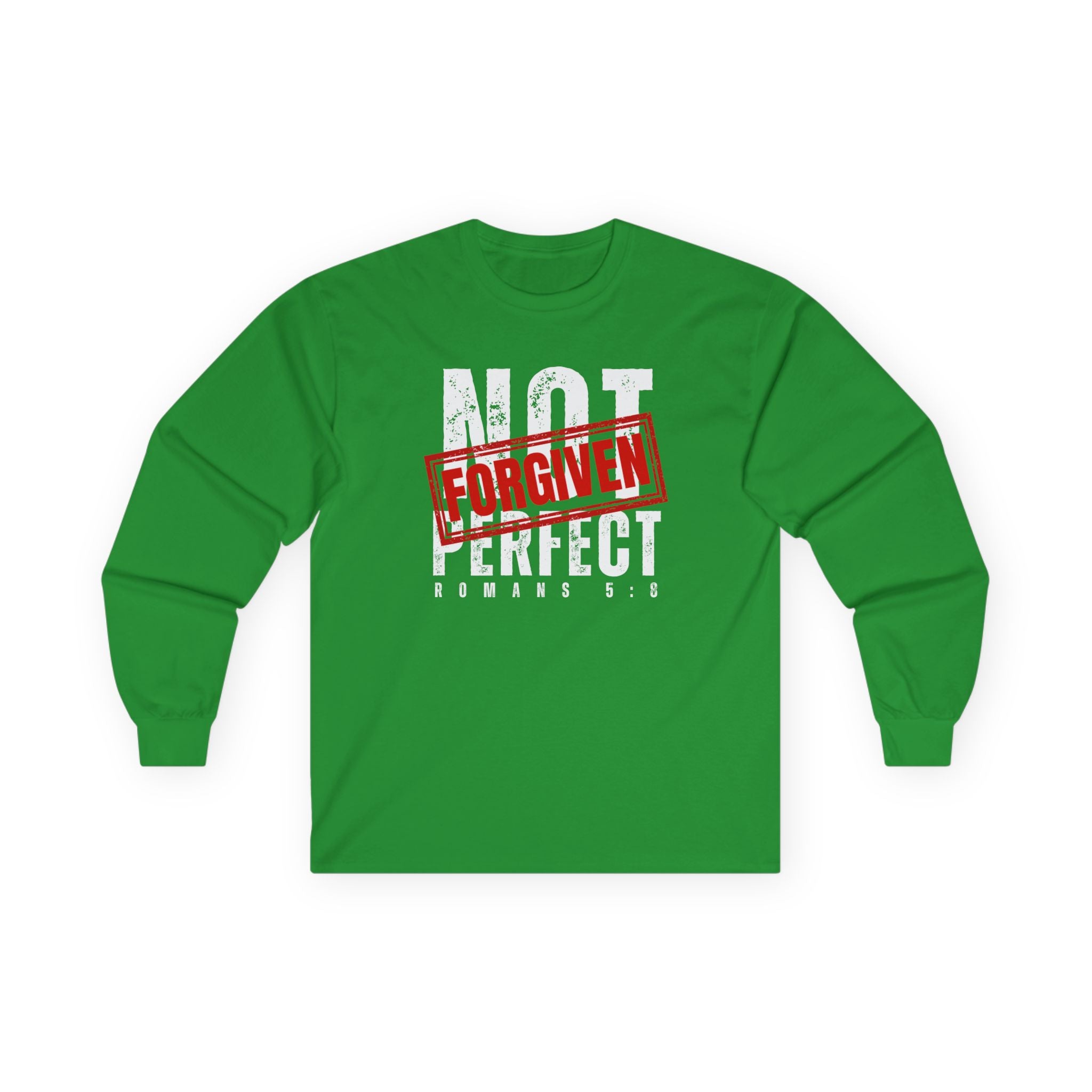 Not Perfect But Forgiven Long Sleeve Tee — Christian Faith Graphic Shirt