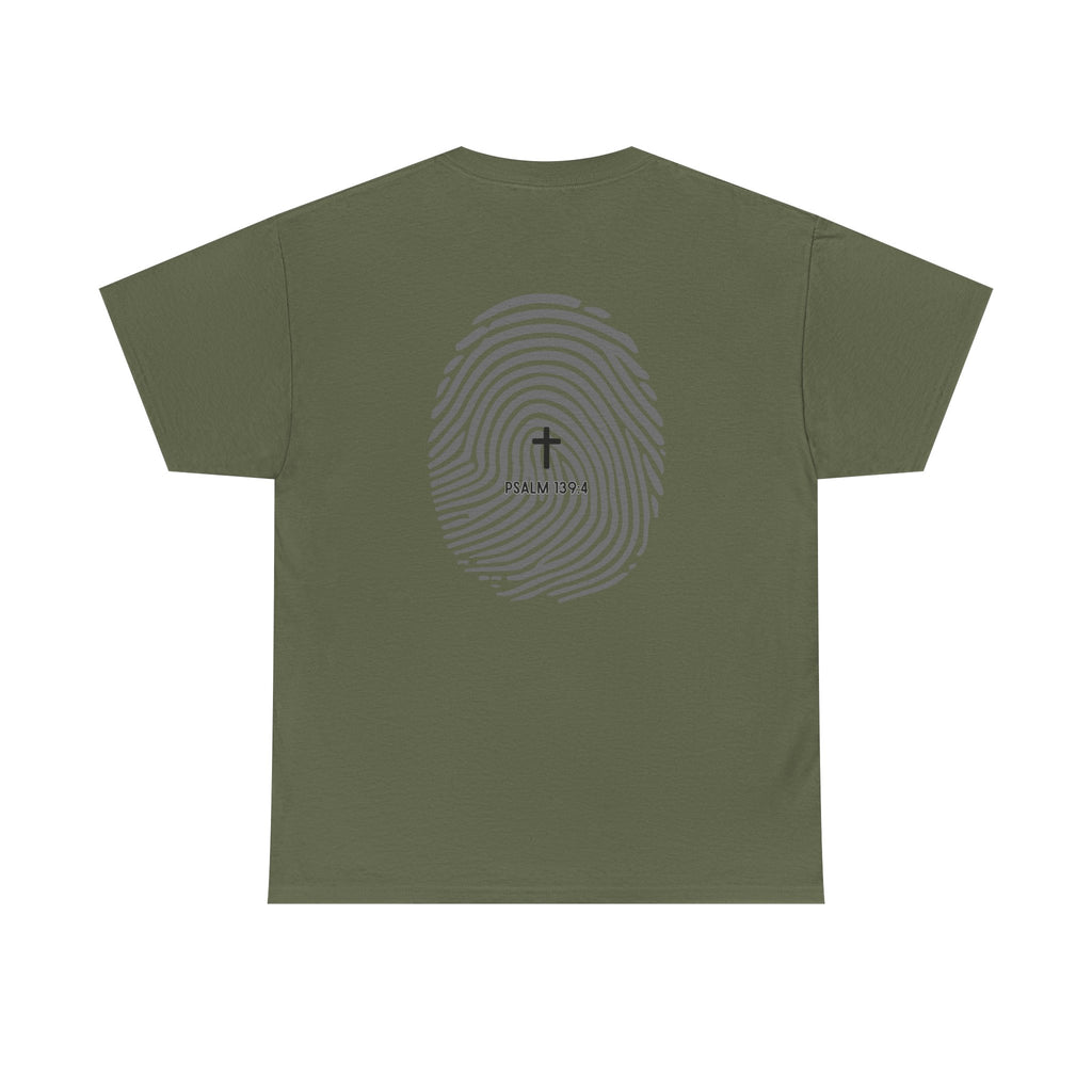 Fingerprint Graphic Tee — Minimalist Identity T‑Shirt