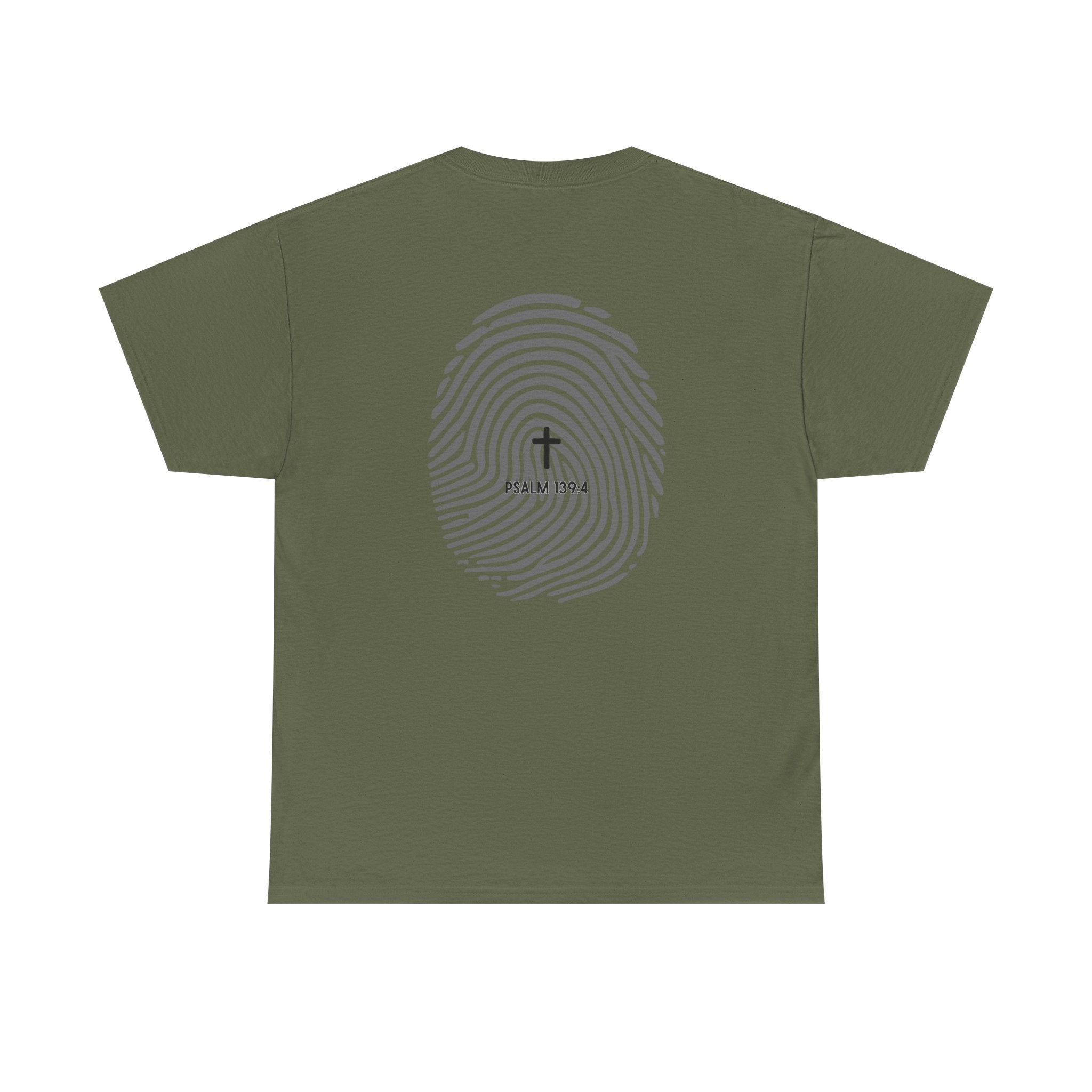 Fingerprint Graphic Tee — Minimalist Identity T‑Shirt