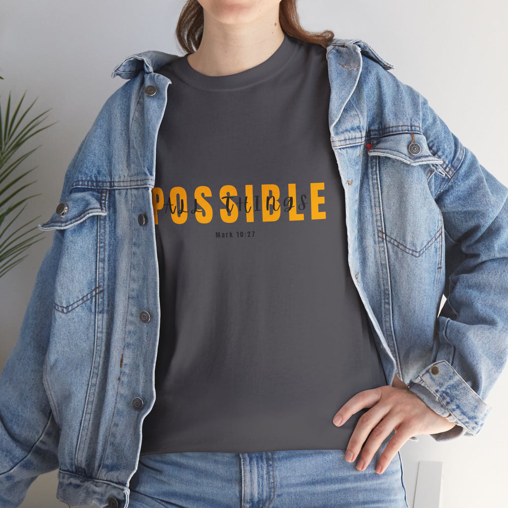 Possible T-Shirt — Inspirational "Possible" Graphic Tee (Optimism, Motivational Quote)