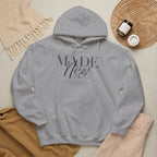 Minimalist Hoodie "Made New" Front Print Pullover, Inspirational Christian Sweatshirt, Aesthetic Faith Clothing