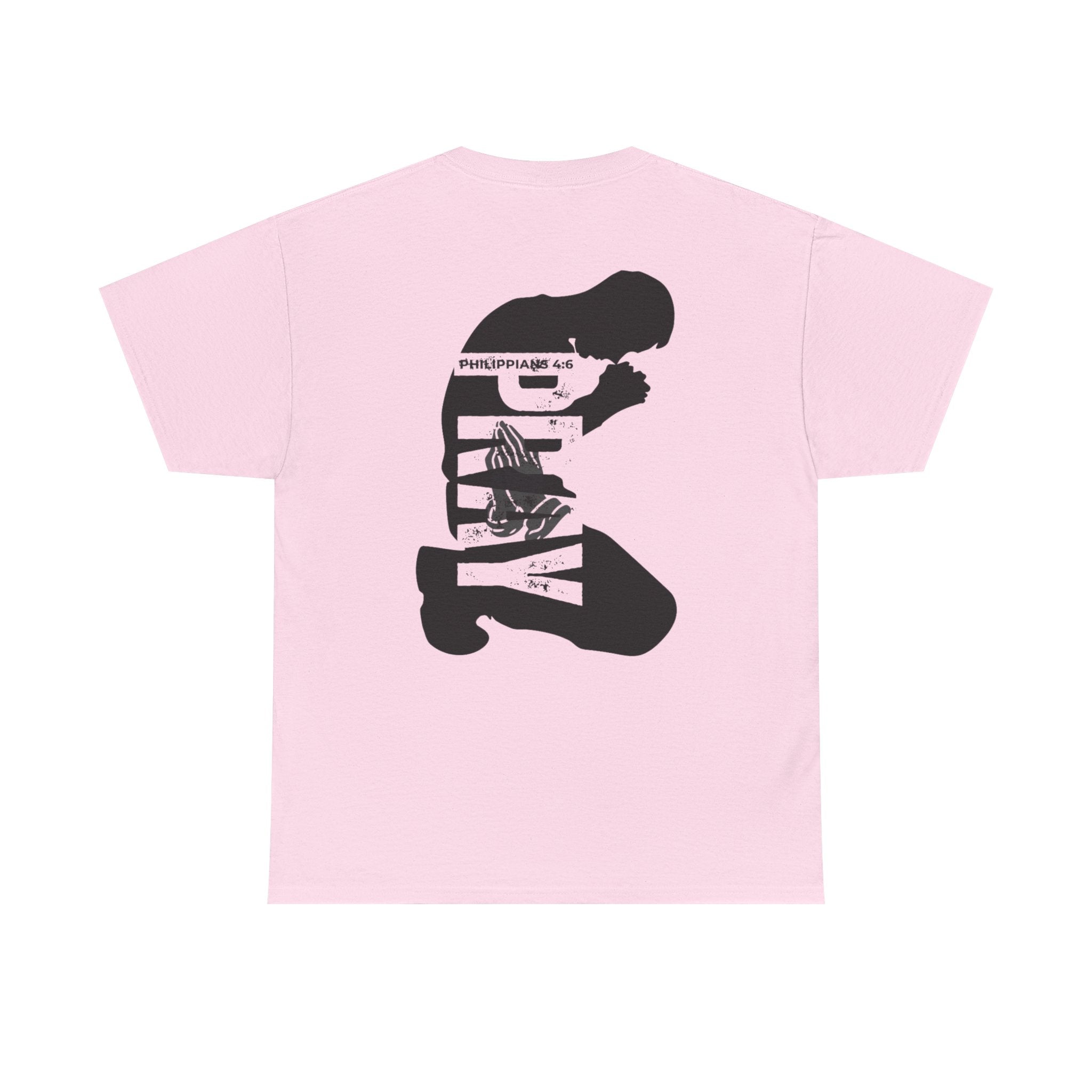 Pray More Tee — "Pray More, Panic Less" Christian Graphic T-Shirt
