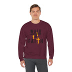 Christian Crewneck Sweatshirt "Walk By Faith" Pullover, 2 Corinthians 5:7 Apparel, Inspirational Faith Graphic Sweatshirt