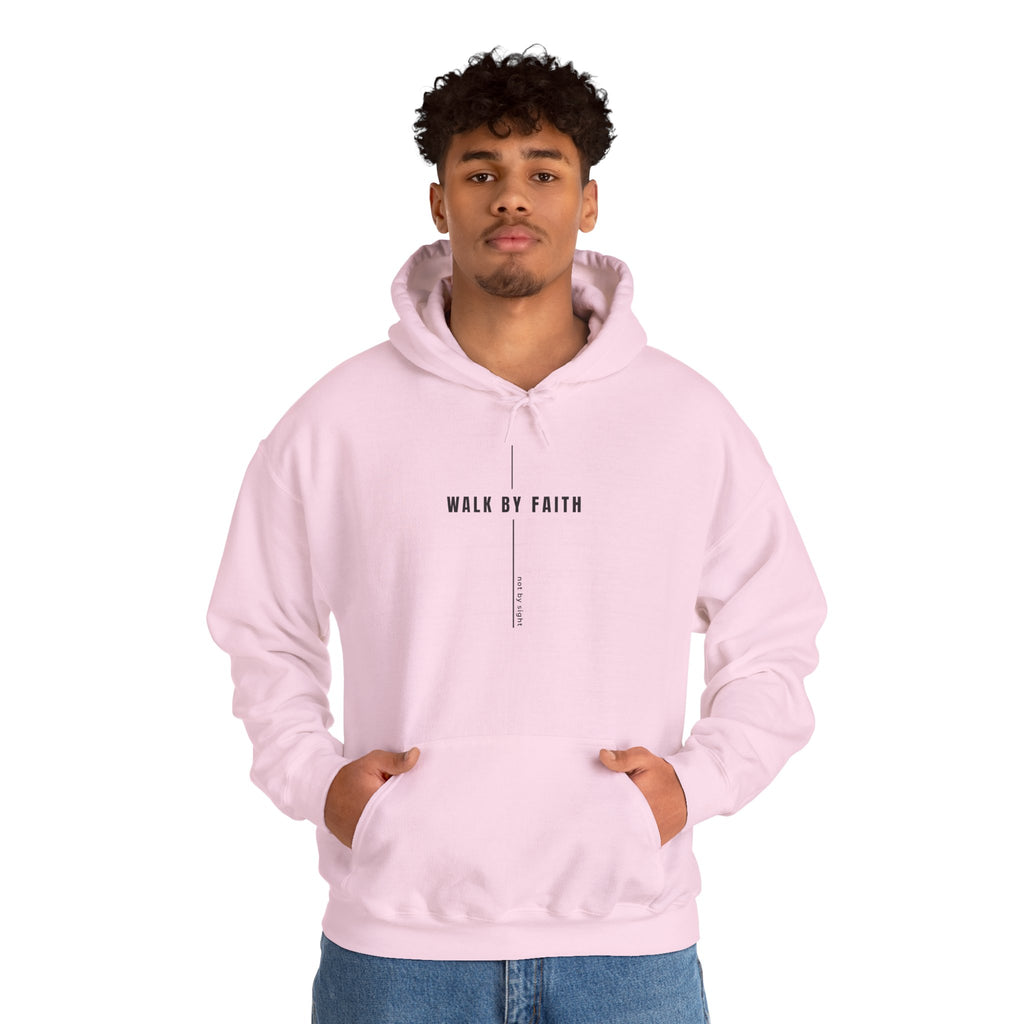 Walk By Faith Hoodie — Minimal Christian Inspirational Sweatshirt