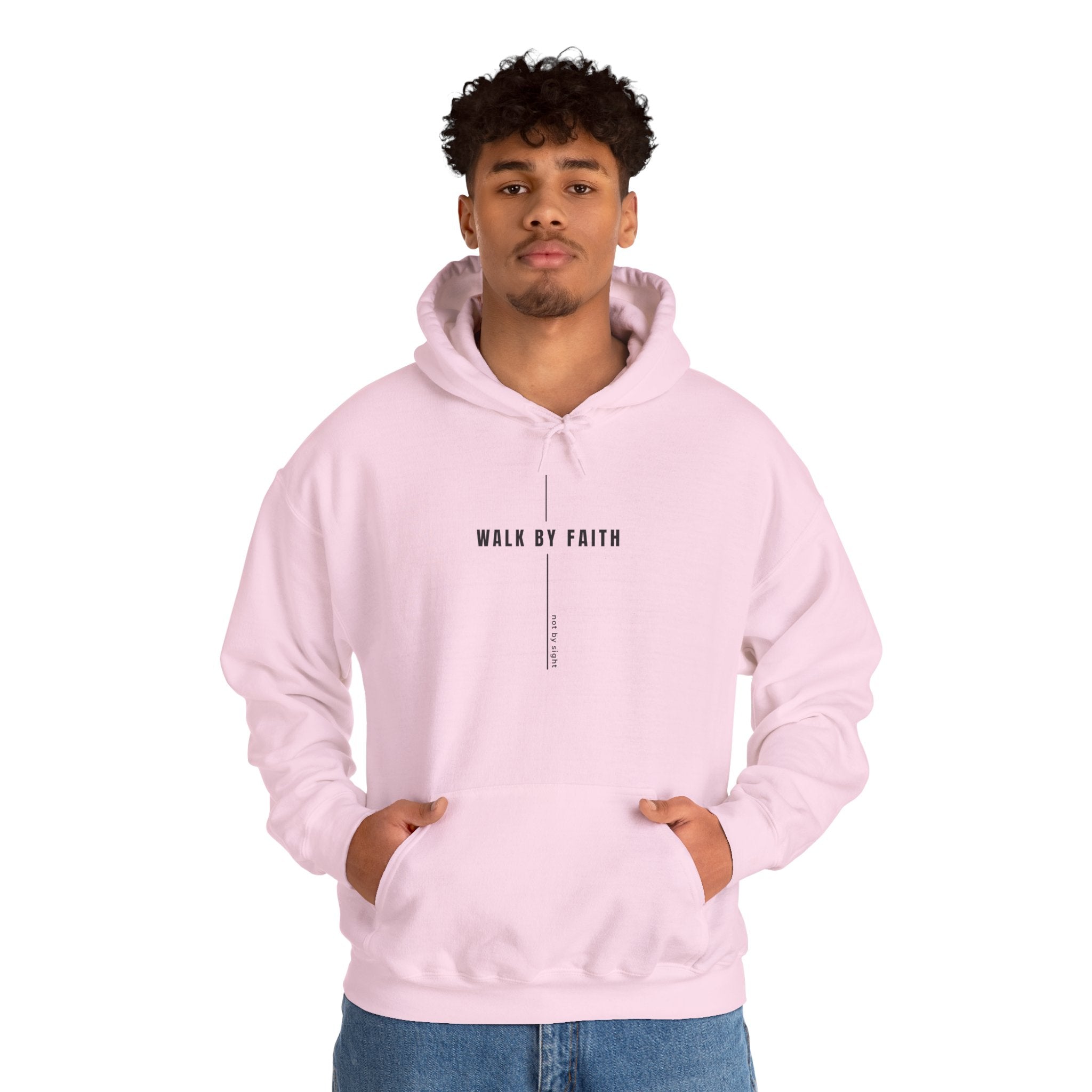 Walk By Faith Hoodie — Minimal Christian Inspirational Sweatshirt