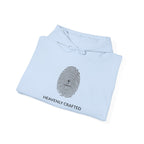 Heavenly Crafted Hoodie — Minimal Fingerprint Graphic Hooded Sweatshirt