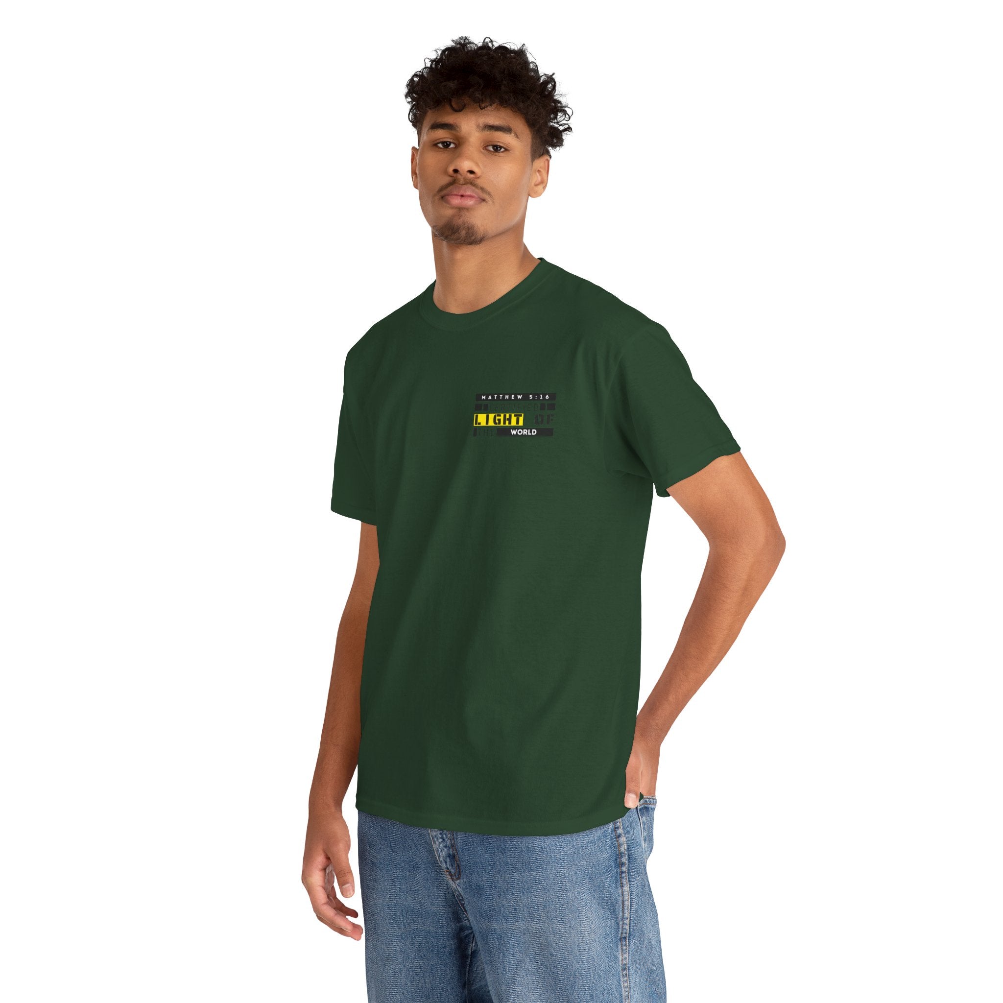 Minimalist "Light of My Life" Tee — Small Chest Script Graphic