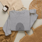 Christian Crewneck Sweatshirt "Heavenly Crafted" Fingerprint Pullover, Psalm 139 Identity Apparel, Unique Faith Graphic Sweatshirt