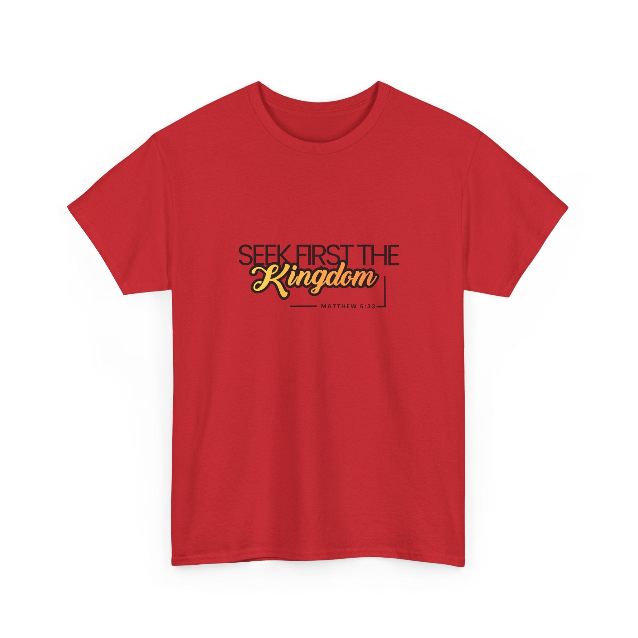 Seek First the Kingdom Tee — Christian Faith Graphic T-Shirt (Matthew 6:33)