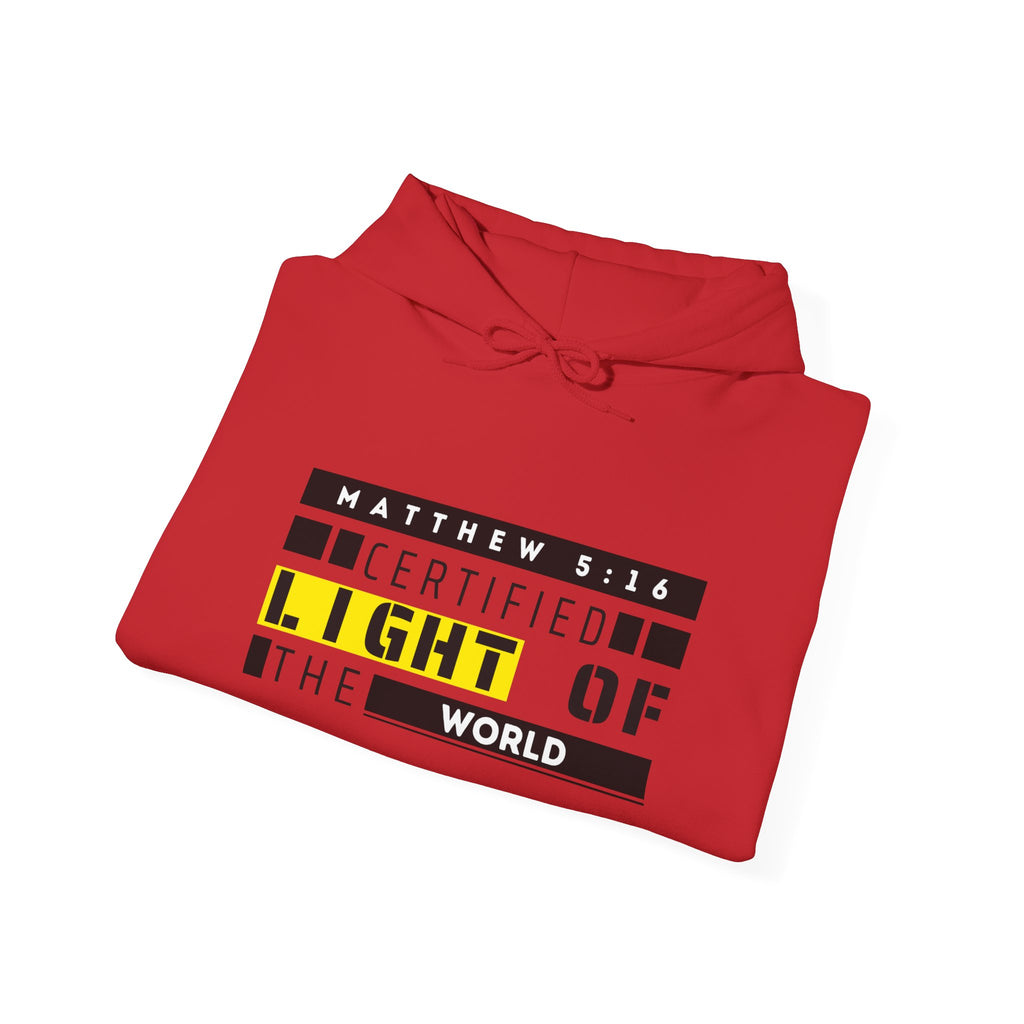 Hoodie - "Certified Light of the World" Christian Hoodie