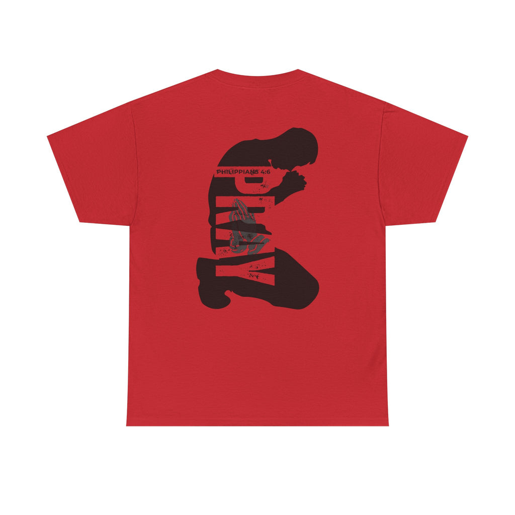 Pray More Tee — "Pray More, Panic Less" Christian Graphic T-Shirt